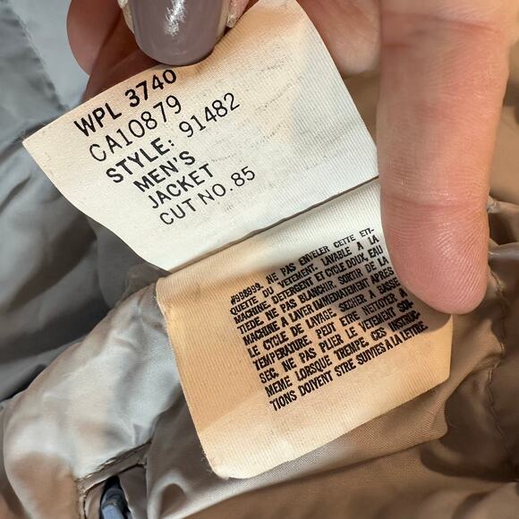 Vintage Puffer Coat Bomber Ski Jacket Alpine Designs Nylon Goose Down Men's S - Picture 9 of 11